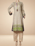 Women Formal Lawn Full Dress in Beige